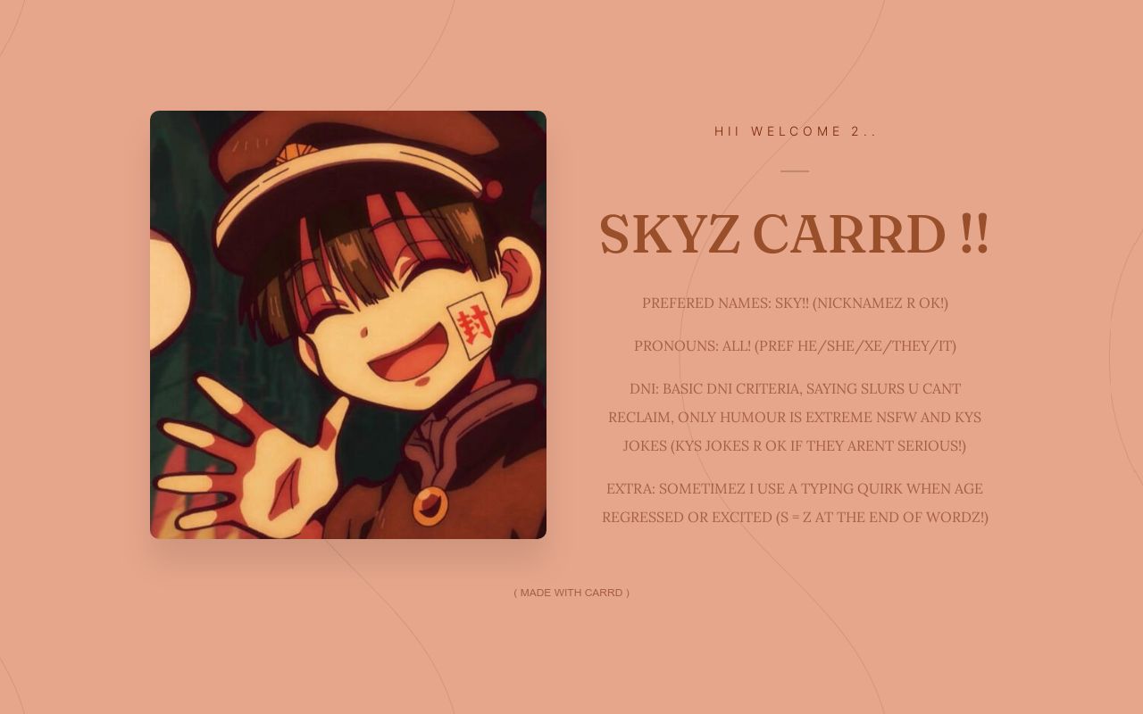 Carrd profile picture for @skyzii